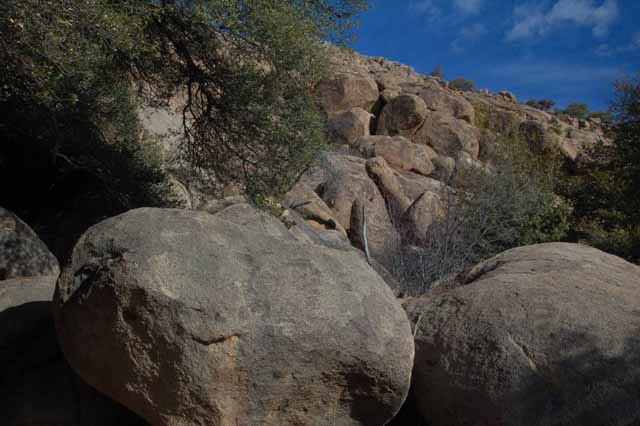 boulders above the picnic area